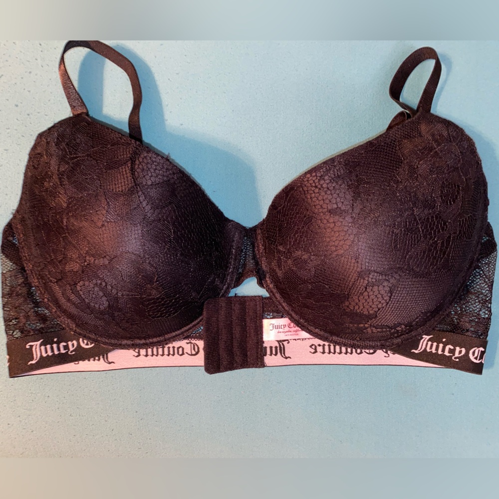 Juicy Couture Black Lace Bra 38D